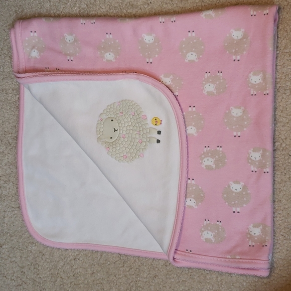 Gymboree Other - Gymboree 2015 Pink White Lamb Blanket